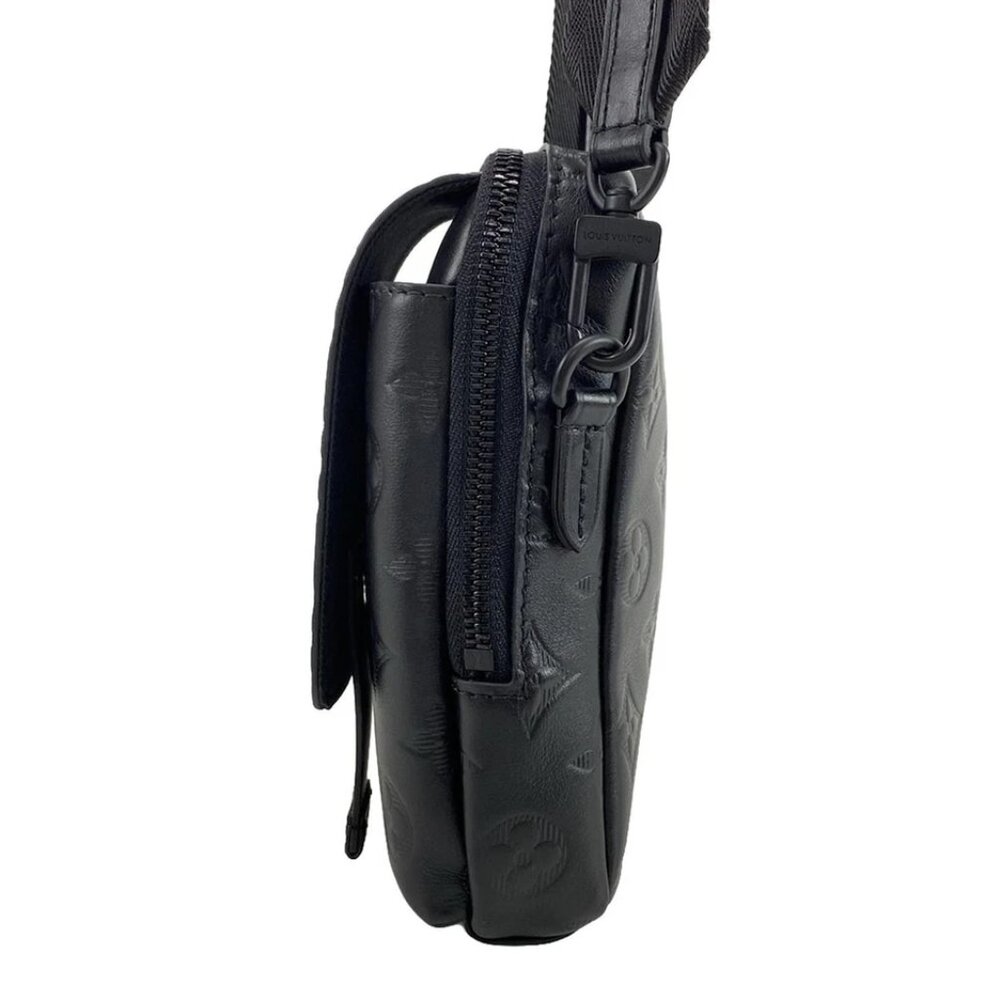 LOUIS VUITTON Double Phone Pouch Black Monogram Shadow -1349-031725 - Picture 3 of 14